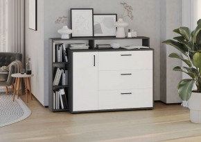 Комод с дверкой и тремя ящиками (графит/белый) в Игриме - igrim.mebel24.online | фото 3