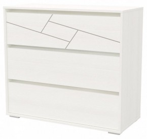 АДЕЛИНА Комод с тремя ящиками (белый рамух) в Игриме - igrim.mebel24.online | фото