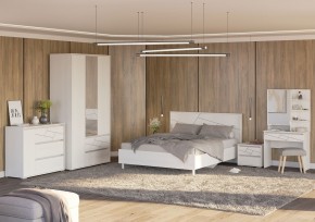 АДЕЛИНА Комод с тремя ящиками (белый рамух) в Игриме - igrim.mebel24.online | фото 3
