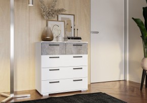 Комод Стандарт-5 NEW (белый/цемент светлый) в Игриме - igrim.mebel24.online | фото 3
