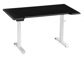 Компьютерный стол Маркос с механизмом подъема 140х80х75 черная шагрень / белый в Игриме - igrim.mebel24.online | фото 2