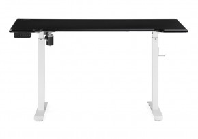 Компьютерный стол Маркос с механизмом подъема 140х80х75 черная шагрень / белый в Игриме - igrim.mebel24.online | фото 3