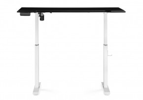Компьютерный стол Маркос с механизмом подъема 140х80х75 черная шагрень / белый в Игриме - igrim.mebel24.online | фото 4
