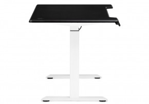 Компьютерный стол Маркос с механизмом подъема 140х80х75 черная шагрень / белый в Игриме - igrim.mebel24.online | фото 5