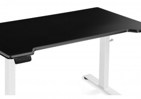 Компьютерный стол Маркос с механизмом подъема 140х80х75 черная шагрень / белый в Игриме - igrim.mebel24.online | фото 6