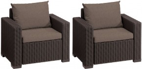 Комплект кресел Калифорния (California chair) коричневые в Игриме - igrim.mebel24.online | фото 2