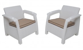 Комплект кресел Yalta Double Seat (Ялта) белый в Игриме - igrim.mebel24.online | фото