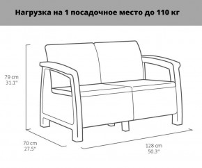 Комплект мебели Корфу Рест (Corfu Rest - without table) графит в Игриме - igrim.mebel24.online | фото 2