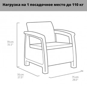 Комплект мебели Корфу Рест (Corfu Rest - without table) графит в Игриме - igrim.mebel24.online | фото 3