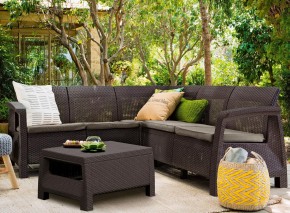 Комплект мебели угловой Корфу Релакс Сет (CORFU II RELAX SET) коричневый в Игриме - igrim.mebel24.online | фото 1