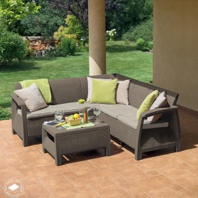 Комплект мебели угловой Корфу Релакс Сет (CORFU II RELAX SET) коричневый в Игриме - igrim.mebel24.online | фото 4