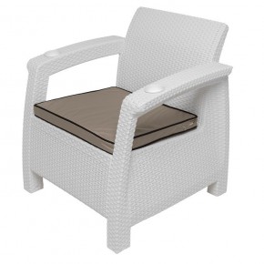 Комплект на балкон Yalta Premium Balcony Set (Ялта) белый (+подушки под спину) в Игриме - igrim.mebel24.online | фото 6