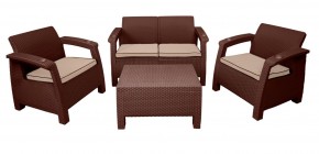 Комплект уличной мебели Yalta Premium Terrace Set (Ялта) шоколадый (+подушки под спину) в Игриме - igrim.mebel24.online | фото