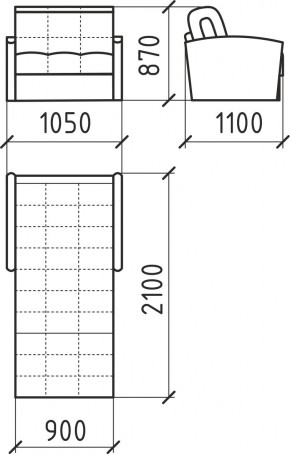 КОРАЛЛ 2 Кресло-кровать КР/КР в Игриме - igrim.mebel24.online | фото 3