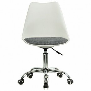 Кресло стул BRABIX "Eames MG-310 CH", хром, пластик белый, ткань серая, 532924 в Игриме - igrim.mebel24.online | фото 1