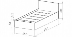 НИЦЦА-13 Кровать 900 с настилом ЛДСП (НЦ.13) в Игриме - igrim.mebel24.online | фото 3