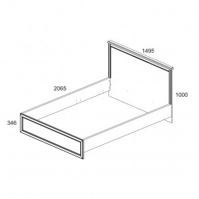 Кровать 140 с подъемником, MONAKO, цвет Сосна винтаж/дуб анкона в Игриме - igrim.mebel24.online | фото 2