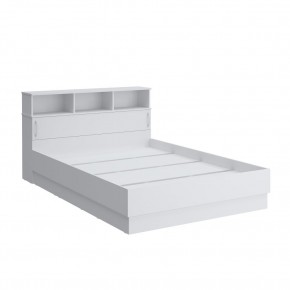 Кровать 1400 Париж с настилом (Белый тиснение) в Игриме - igrim.mebel24.online | фото
