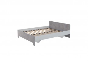 Кровать 1,6 VICTOR + основание (Белый-Бетон) в Игриме - igrim.mebel24.online | фото