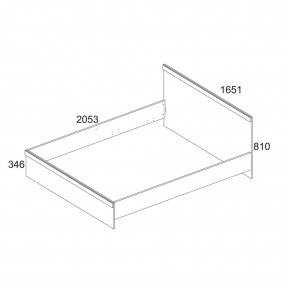 Кровать 160 с подъемником OSKAR , цвет дуб Санремо в Игриме - igrim.mebel24.online | фото 3