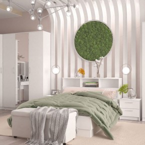Кровать 1600 Париж с настилом (Белый тиснение) в Игриме - igrim.mebel24.online | фото 4
