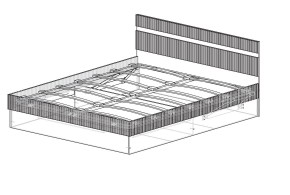 ОЛИВИЯ Кровать 1600 с основанием и ПМ в Игриме - igrim.mebel24.online | фото 4