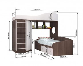 Кровать-чердак Кадет 2 с металлической лестницей в Игриме - igrim.mebel24.online | фото 2