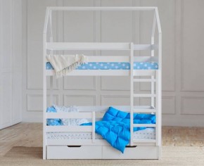 Кровать-домик двухъярусная 80*190 Белый в Игриме - igrim.mebel24.online | фото 5