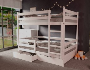 Кровать двухъярусная без крыши 80*160 Белый в Игриме - igrim.mebel24.online | фото