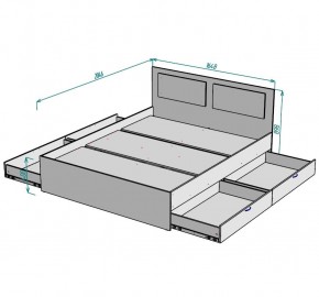 Кровать Ольга L34 (1600) 4 ящика в Игриме - igrim.mebel24.online | фото 2