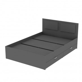 Кровать Ольга L35 (1400) 4 ящика (Графит) в Игриме - igrim.mebel24.online | фото