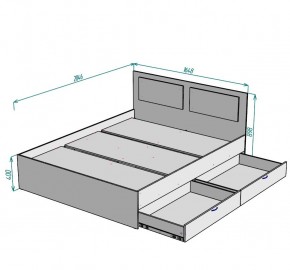 Кровать Ольга L39 (1600) 2 ящика в Игриме - igrim.mebel24.online | фото 2