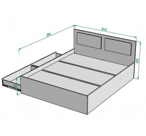 Кровать Ольга L40 (1600) 2 ящика в Игриме - igrim.mebel24.online | фото 2
