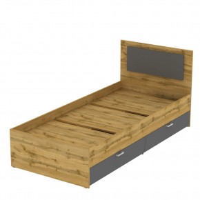 Кровать Ольга L47 (900) 2 ящика (ДВ-Графит) в Игриме - igrim.mebel24.online | фото