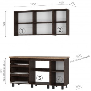 Кухня Энигма 1.6 м (венге/дуб каньон) в Игриме - igrim.mebel24.online | фото 4