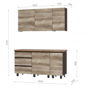Кухня Энигма 1.6 м (венге/дуб каньон) в Игриме - igrim.mebel24.online | фото 5