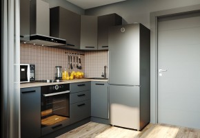 Кухня угловая Антрацит 2200х1000 (Стол. 38мм) в Игриме - igrim.mebel24.online | фото 1