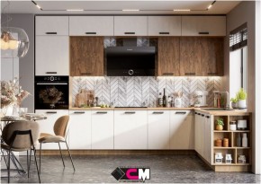 Кухня угловая Пасаденна шелковый камень/ржавый камень в Игриме - igrim.mebel24.online | фото 1