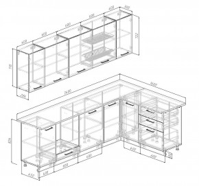 Кухня угловая Трансильвания 2600х1600 мм (Стол. 38 мм) в Игриме - igrim.mebel24.online | фото 2