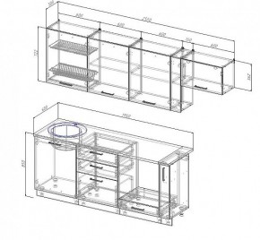 Кухонный гарнитур Антрацит 2550 (Стол. 38мм) в Игриме - igrim.mebel24.online | фото 3