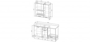 Кухонный гарнитур Белый Глянец 1600 h950 (Стол. 38мм) в Игриме - igrim.mebel24.online | фото 2