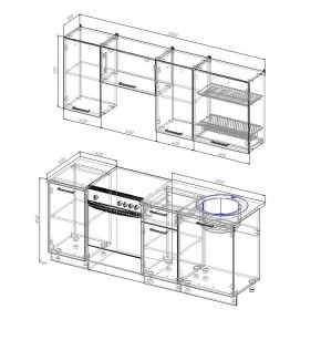 Кухонный гарнитур Бланка 2000 (Стол. 26мм) в Игриме - igrim.mebel24.online | фото 2