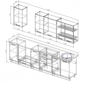 Кухонный гарнитур Бланка 2800 (Стол. 38мм) в Игриме - igrim.mebel24.online | фото 2