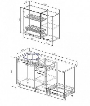 Кухонный гарнитур Жемчуг 1600 (Стол. 38мм) в Игриме - igrim.mebel24.online | фото 2