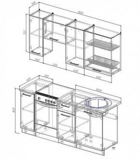 Кухонный гарнитур Жемчуг 1800 (Стол. 38мм) в Игриме - igrim.mebel24.online | фото 2