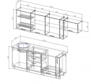 Кухонный гарнитур Жемчуг 2550 (Стол. 38мм) в Игриме - igrim.mebel24.online | фото 2