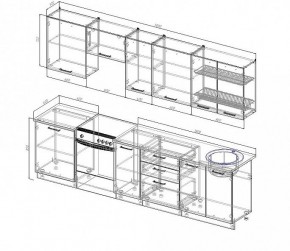 Кухонный гарнитур Жемчуг 3000 (Стол. 38мм) в Игриме - igrim.mebel24.online | фото 2