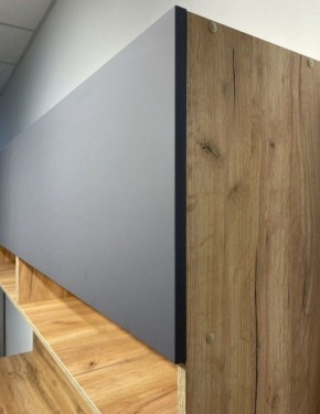 Кухонный гарнитур «Монако» 2.0 м Серия 2 МДФ с фрезеровкой (Дуб Золотой/Графит) в Игриме - igrim.mebel24.online | фото 6