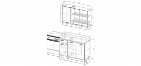 Кухонный гарнитур Санторини 1200 (Стол. 38мм) в Игриме - igrim.mebel24.online | фото 2