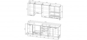 Кухонный гарнитур Санторини 2400 h950 (Стол. 26мм) в Игриме - igrim.mebel24.online | фото 2